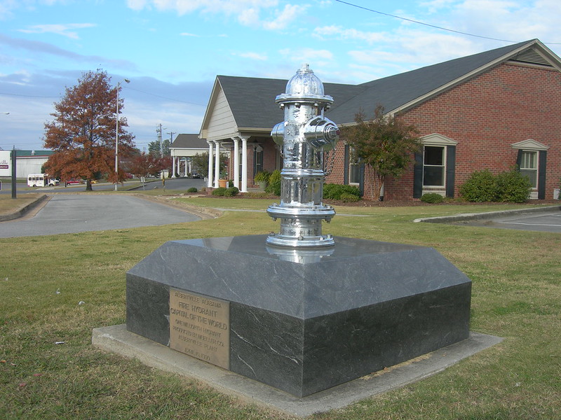 Mueller Fire Hydrant Statue in Albertville, AL